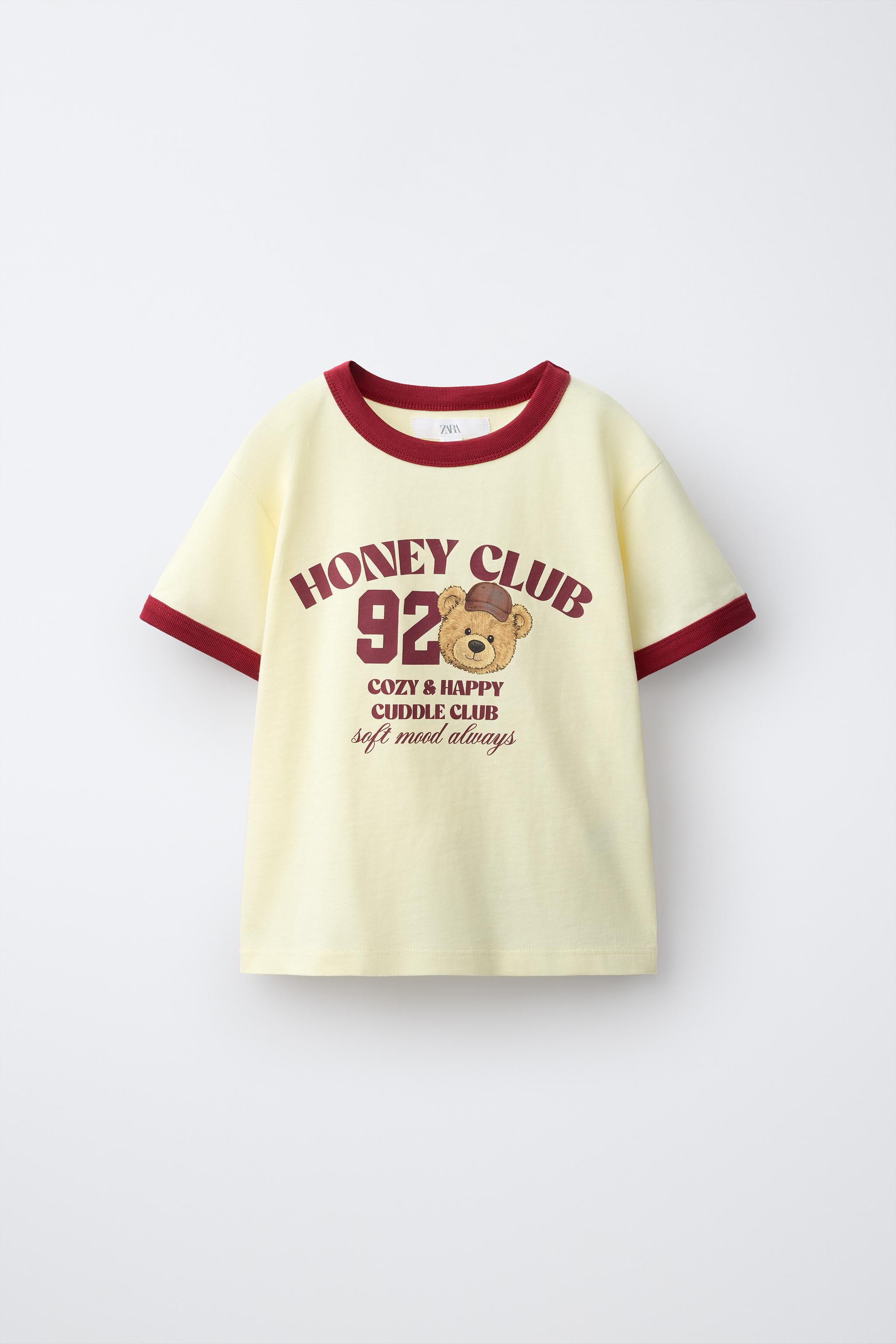 CONTRAST PIPING T-SHIRT — Light yellow