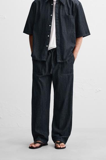 JEAN JOGGER COUPE DÉCONTRACTÉE - Indigo de Zara