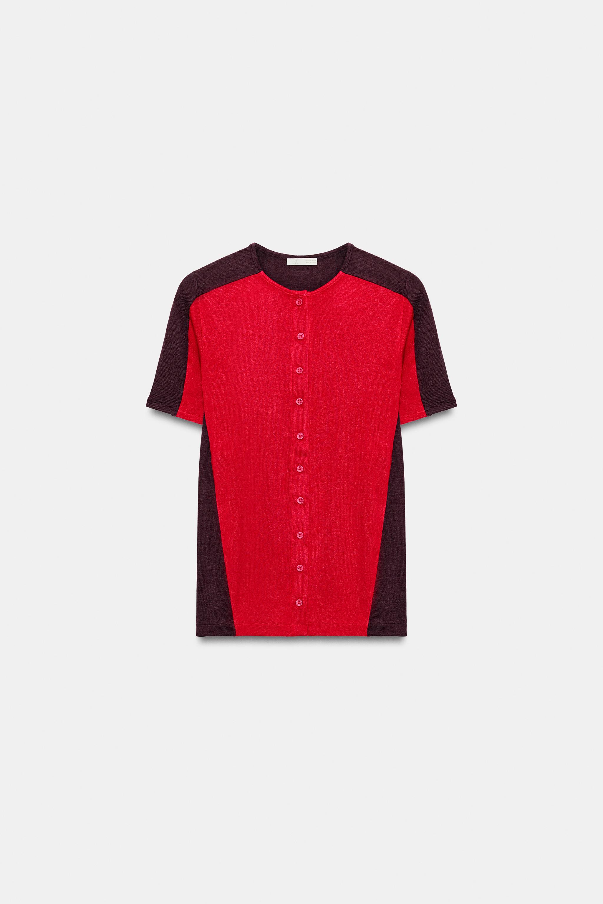 SHORT SLEEVE BUTTON T-SHIRT