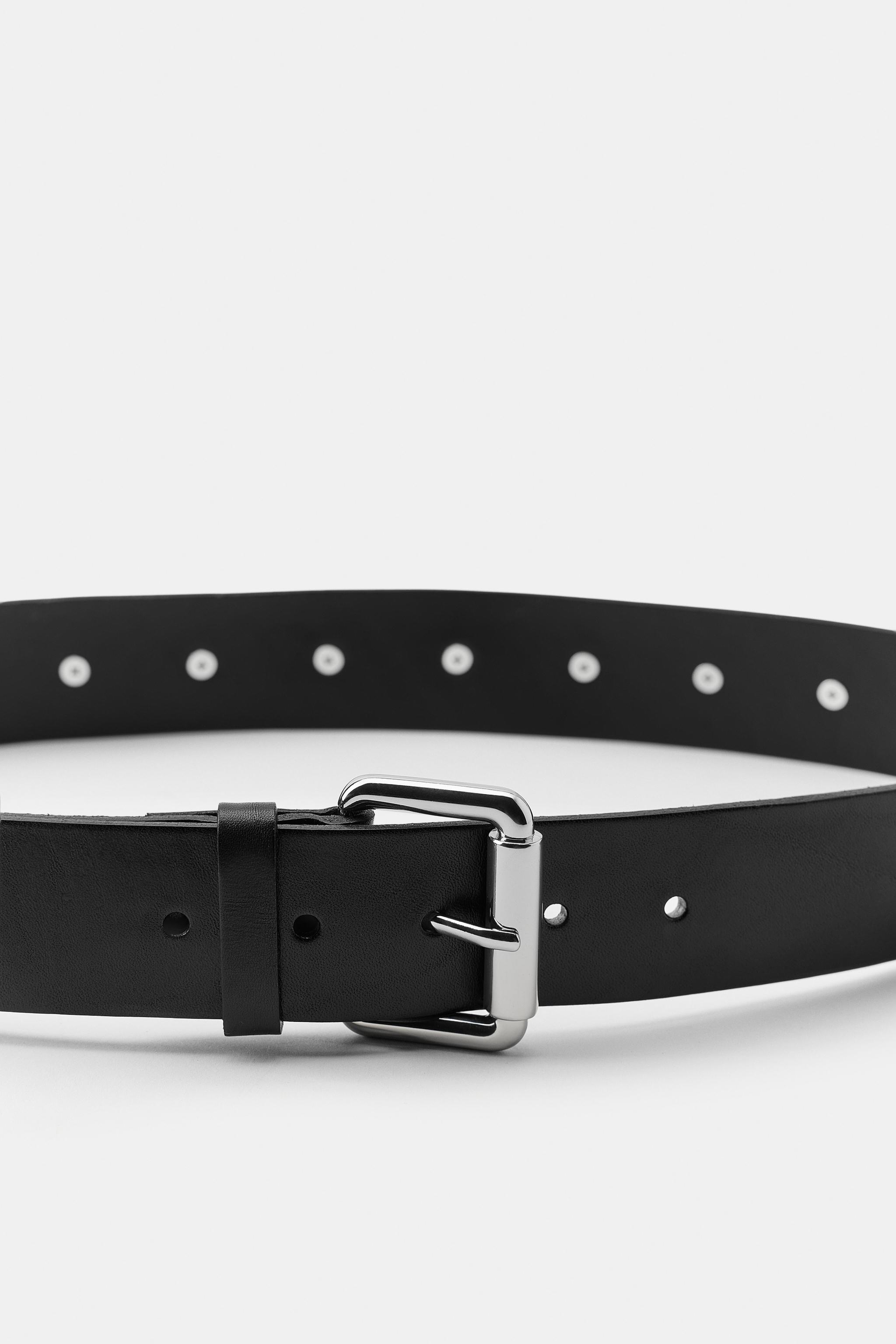 Ceinture 100% cuir à clous CATS