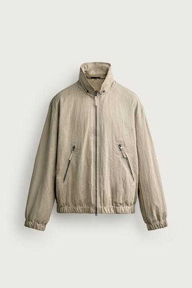 TECHNICAL HOODIE JACKET — Stone 1