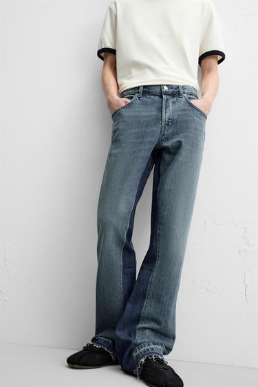PATCHWORK FLARE FIT JEANS - Mid-blue by Zara - Image 5