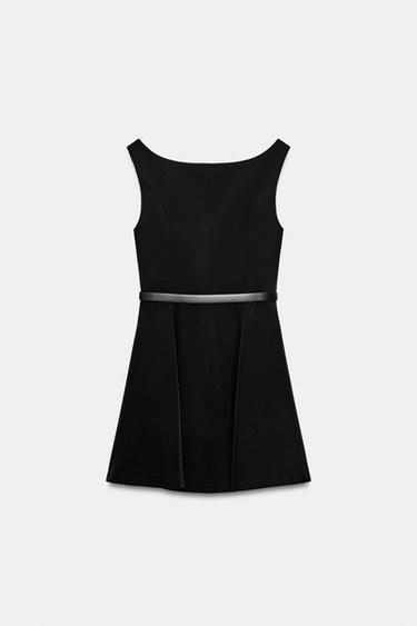 ROBE MINI AVEC CEINTURE - Noir de Zara - Image 8