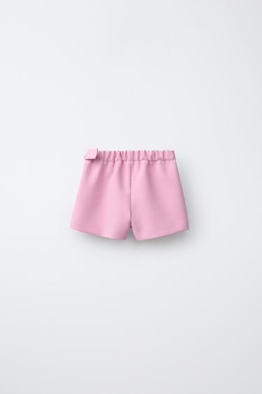 JUPE-SHORT BOUCLE - Rose de Zara - Image 1