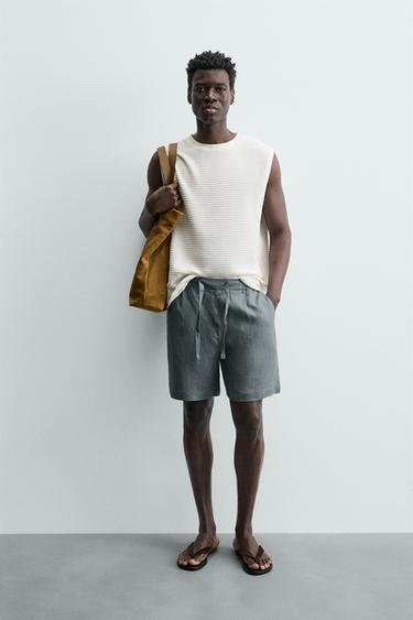 TEXTURED WAISTCOAT T-SHIRT - White by Zara - Image 0