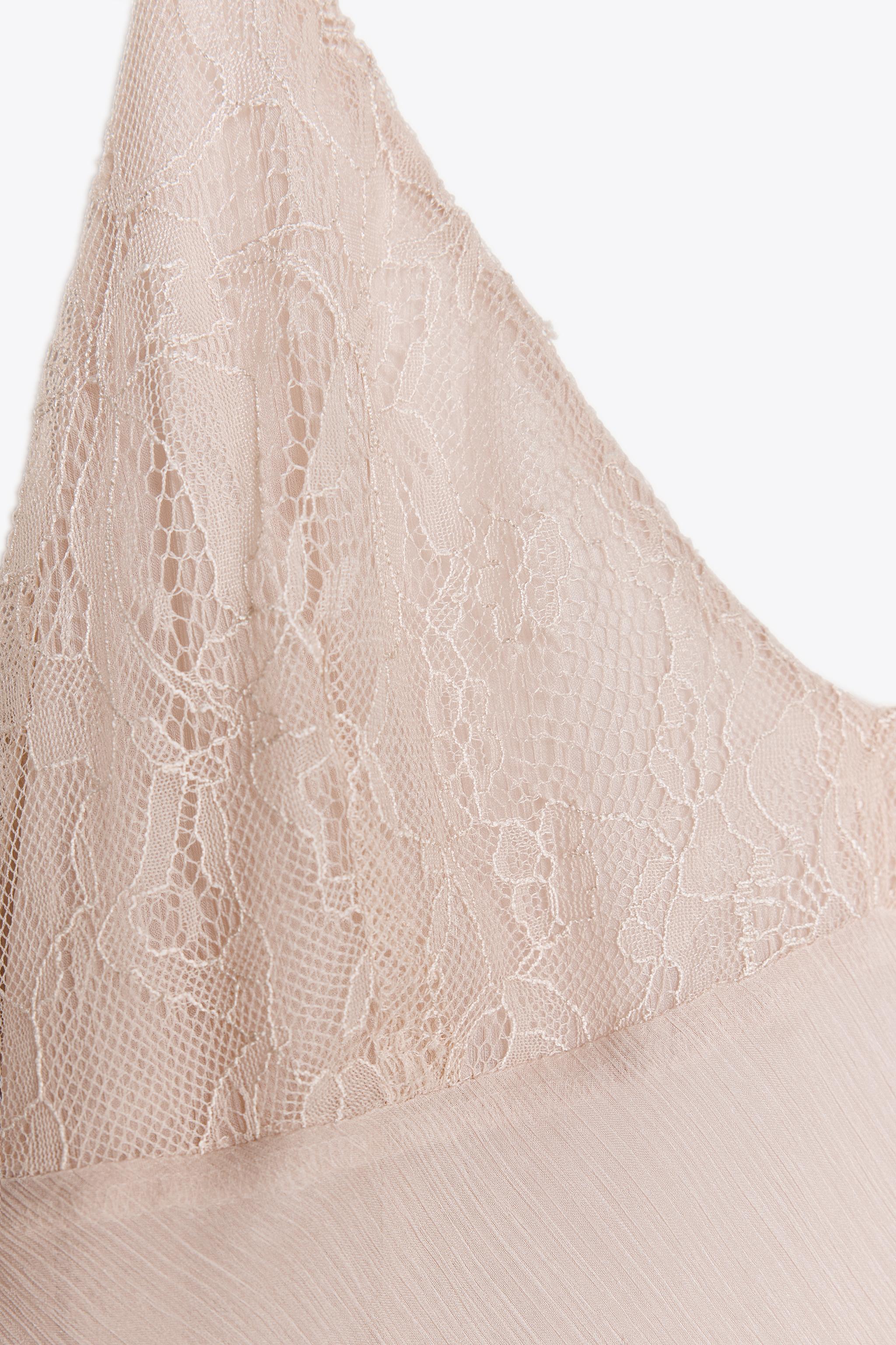 ZARA コンビレース ワンピース 1067/158 コンビレース ワンピース - チョークピンク | ZARA Japan / 日本