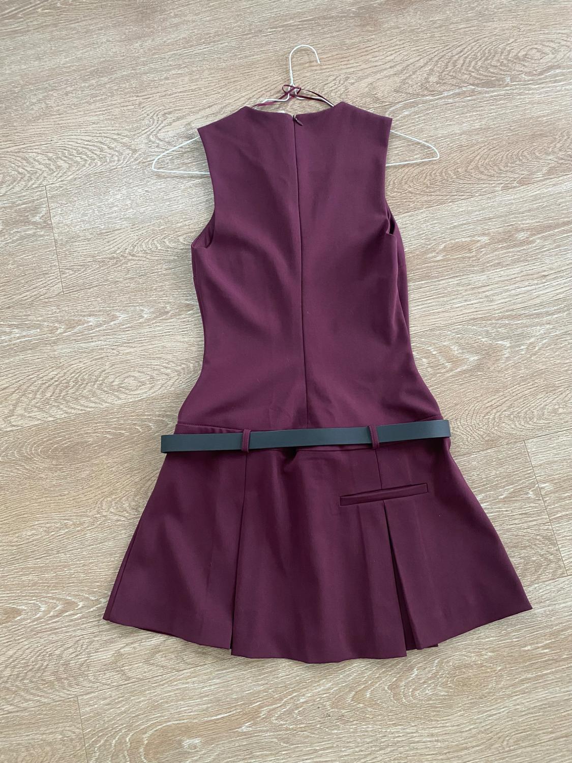 BELTED BOX PLEAT DRESS - Image 4