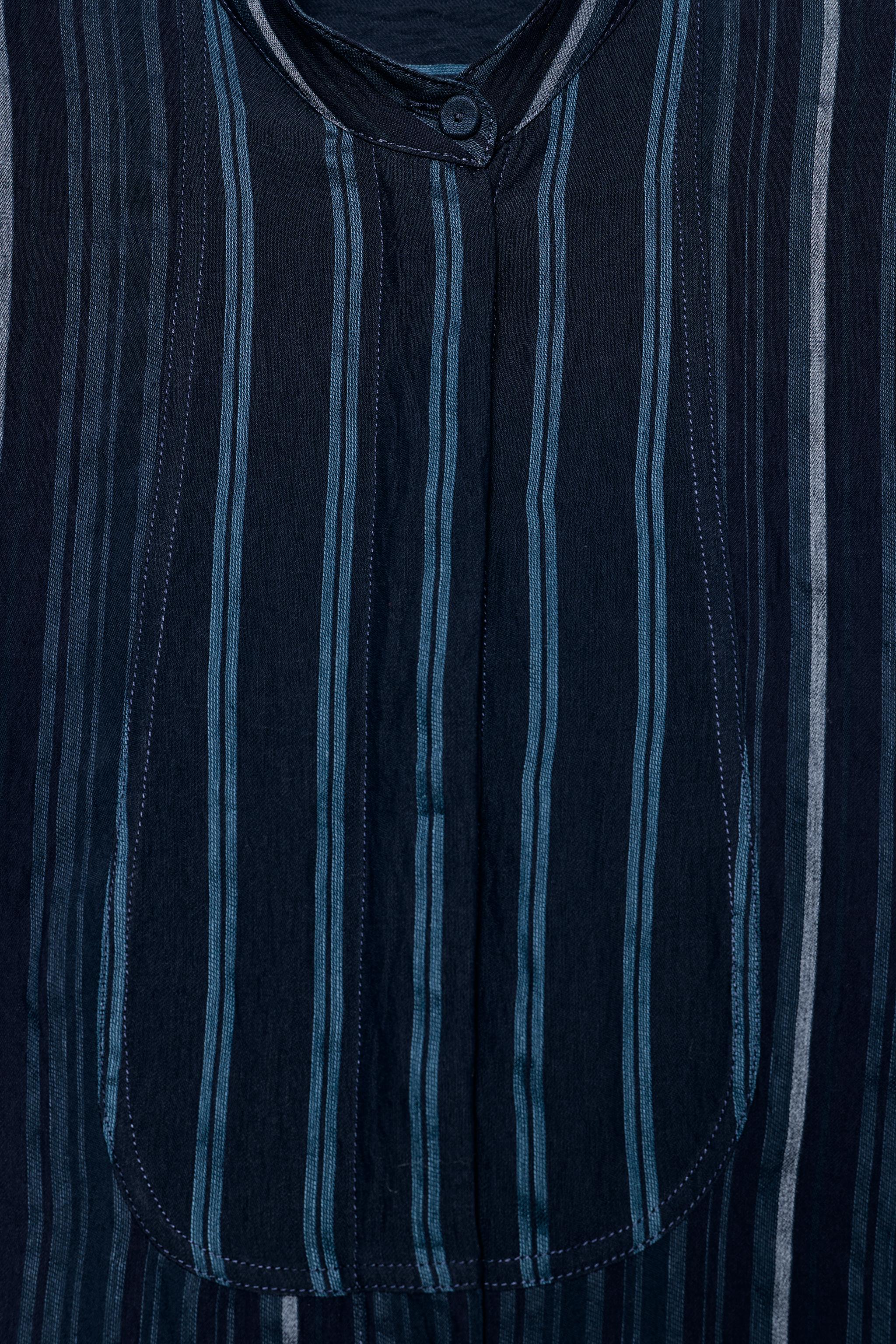 ZW COLLECTION STRIPED BIB SHIRT