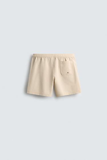 MAILLOT DE BAIN LONG EN SEERSUCKER - Pierre de Zara - Image 1