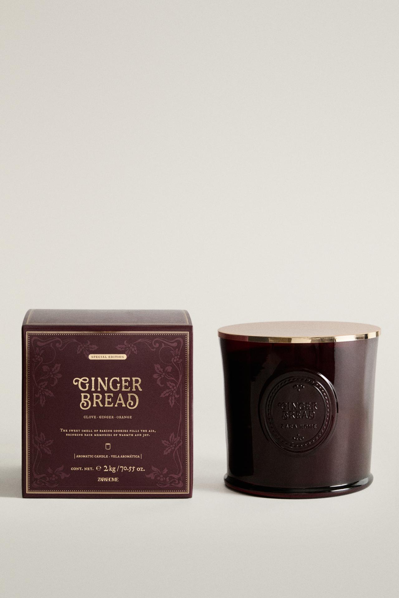 (2 KG) GINGERBREAD scented candle — Red