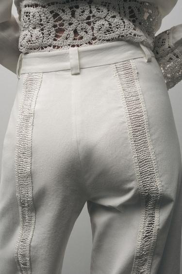 Zara CROCHET PANTS ZW COLLECTION - White