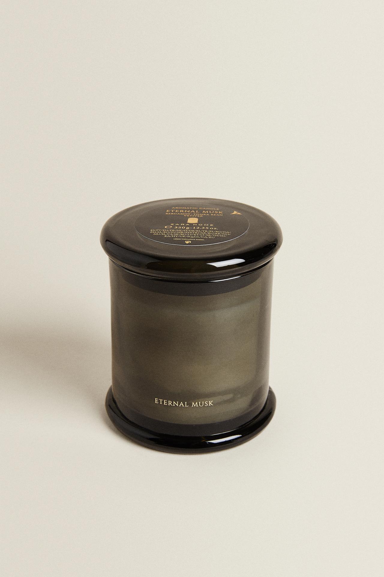 (350 G) ETERNAL MUSK SCENTED CANDLE — Gray