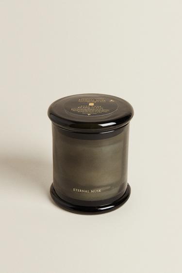 (350 G) ETERNAL MUSK SCENTED CANDLE - Grey de Zara - Image 1