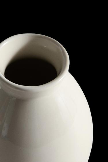 STONEWARE VASE - Ecru by Zara