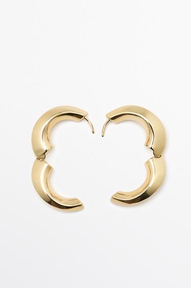 Voluminous hoop earrings — Golden 2