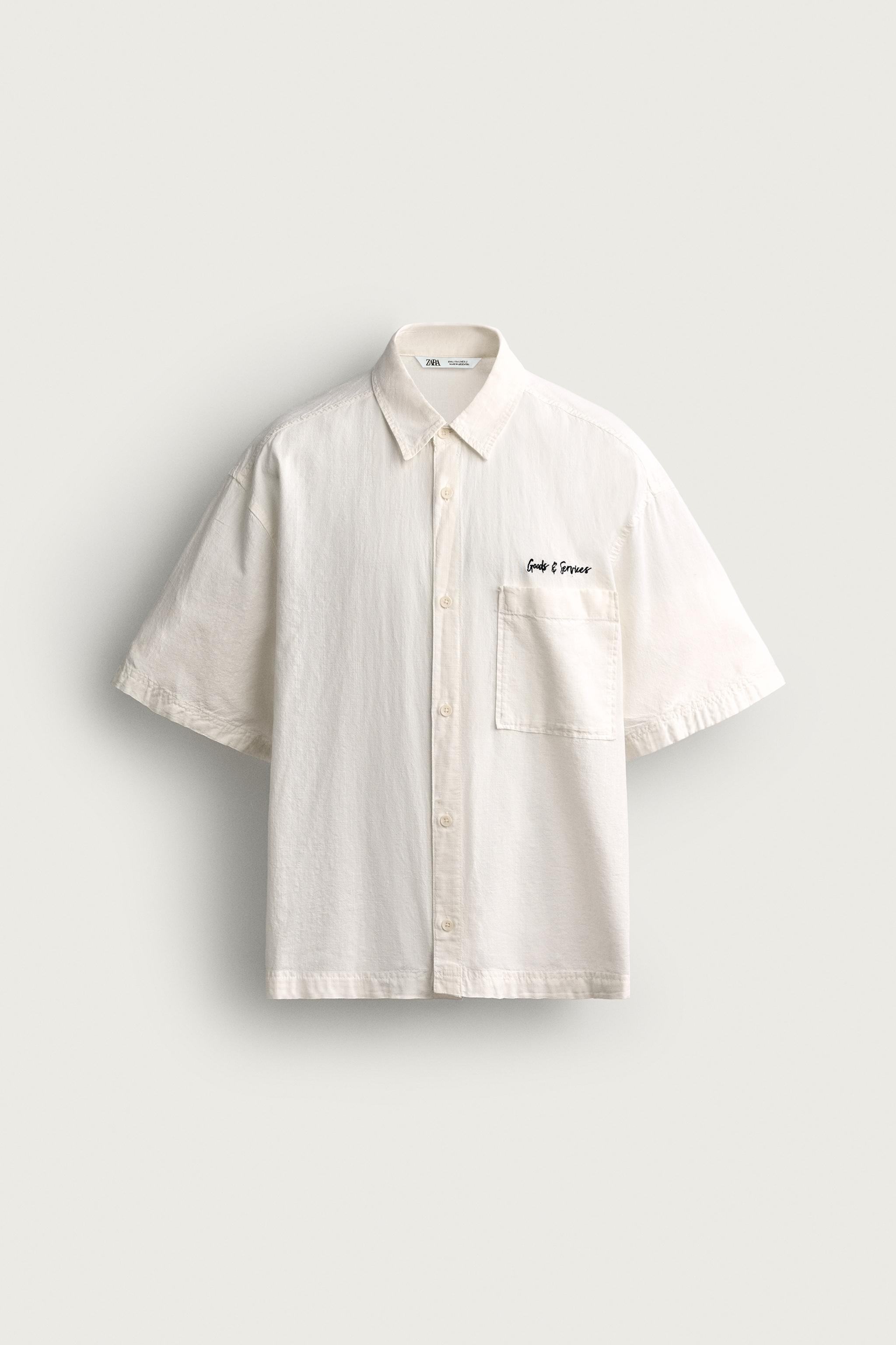 RELAXED FIT COMBINED EMBROIDERY SHIRT