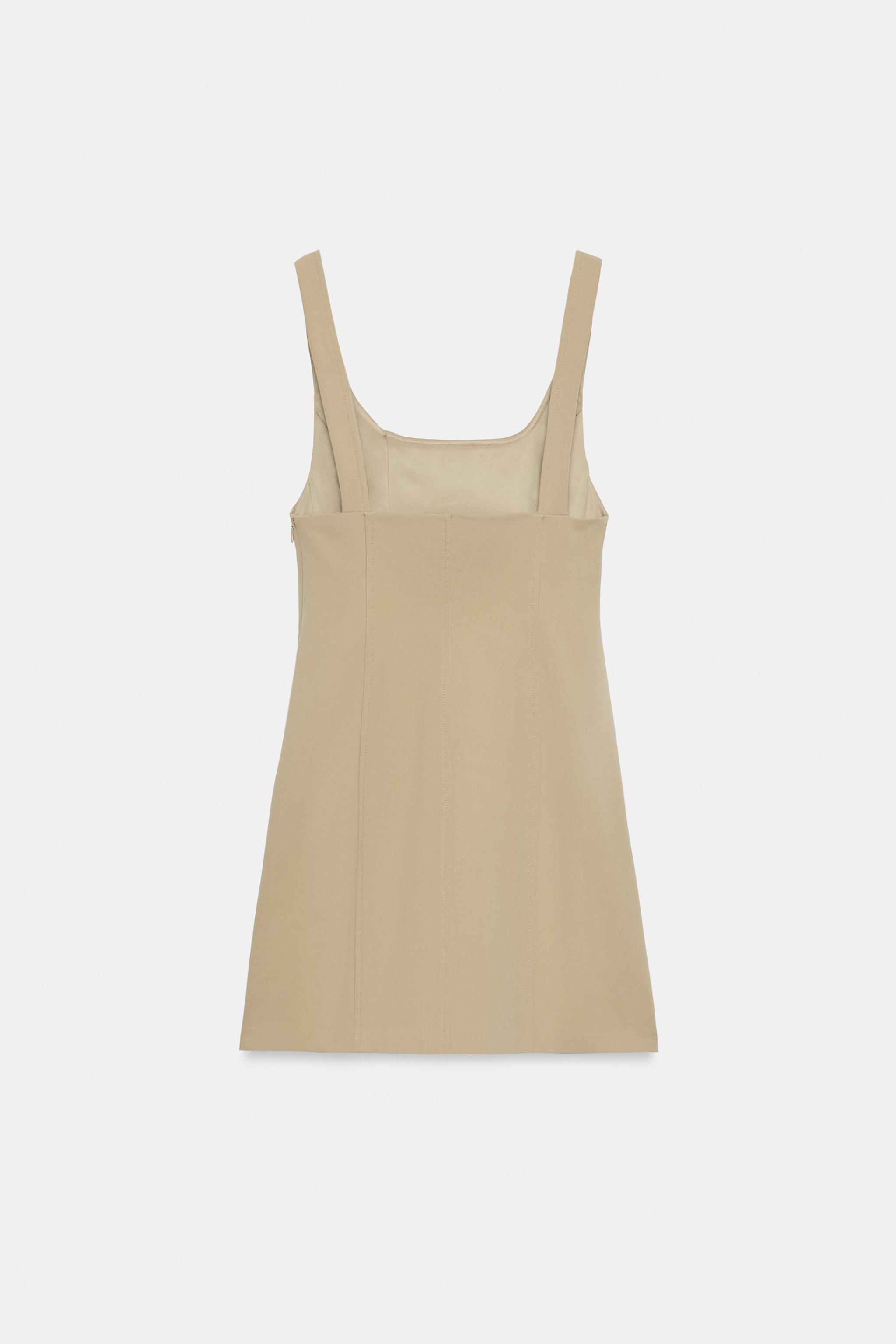 Женские платья Zara BUTTON MINI DRESS — фото 5