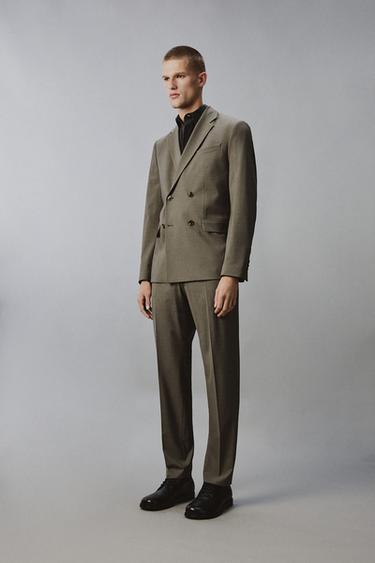 ÁO KHOÁC BLAZER VẢI VISCOSE VẠT ĐẮP CHÉO - Xanh lục từ Zara