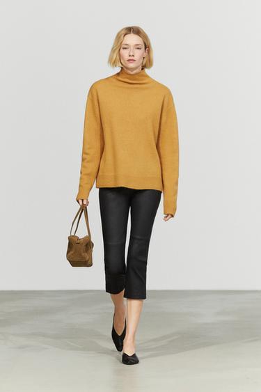 Zara 100% cashmere oversize knit sweater - Mustard - Image 0