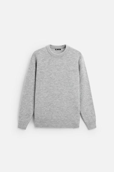 TEXTURED SWEATER - Pearl grey by Zara