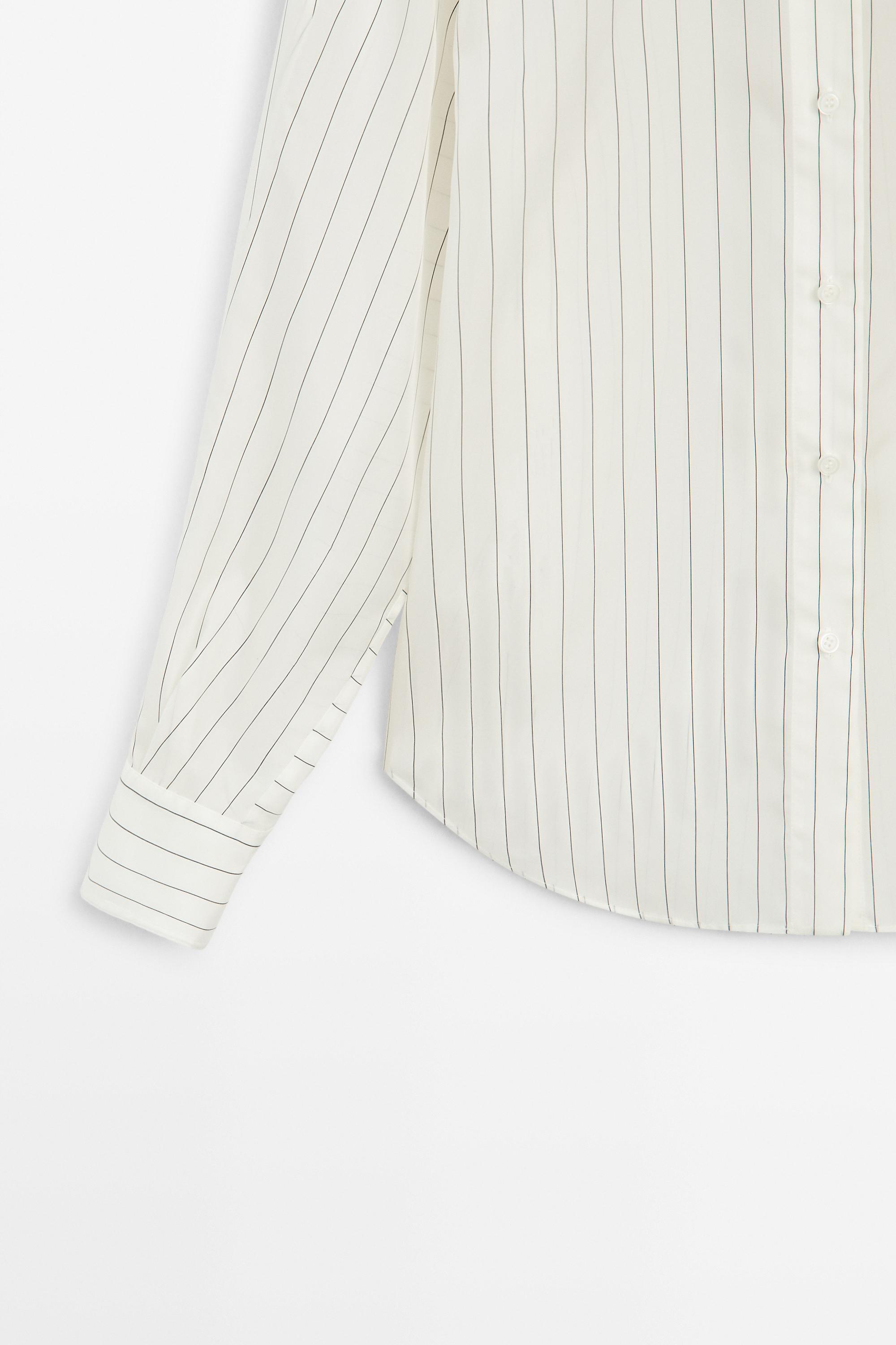 Chemise fluide à rayures avec poche