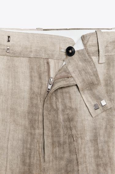 ZW COLLECTION 100% LINEN TIE-DYE BALLOON TROUSERS - Multicoloured by Zara - Image 5