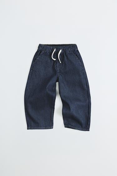 JEANS TIE WAIST LOOSE RAYAS - Rayas de Zara
