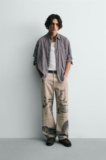 PANTALÓN BAGGY FIT ESTAMPADO FORD © - Estampado de Zara - Imagen 0