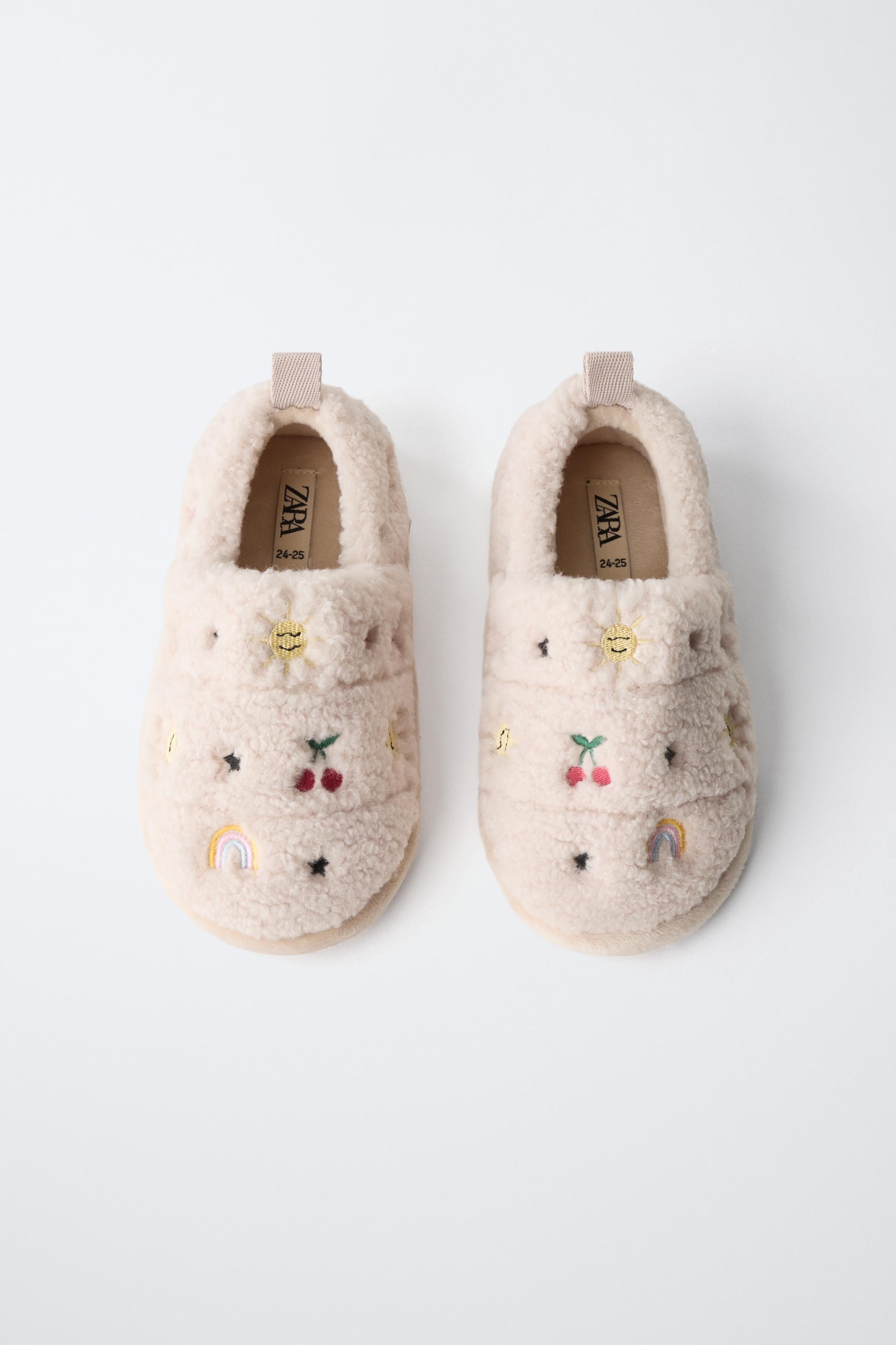 FAUX SHEARLING HOUSE SLIPPERS