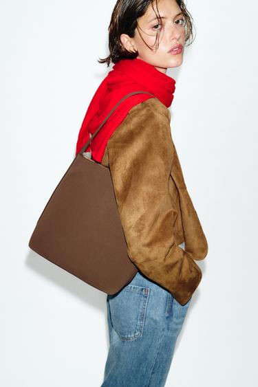 BUCKET SHOULDER BAG - Brown by Zara