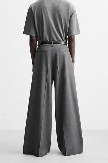 PANTALON FLARE COUPE LARGE - Gris de Zara - Image 2