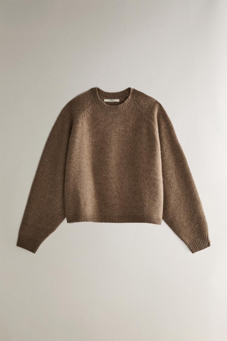 CASHMERE SWEATER Brown Taupe ZARA Canada - Main Image