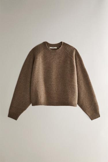 CASHMERE SWEATER - Brown / Taupe by Zara