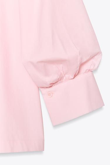 CHEMISE EN POPELINE COLLECTION ZW - Rose pastel de Zara - Image 5