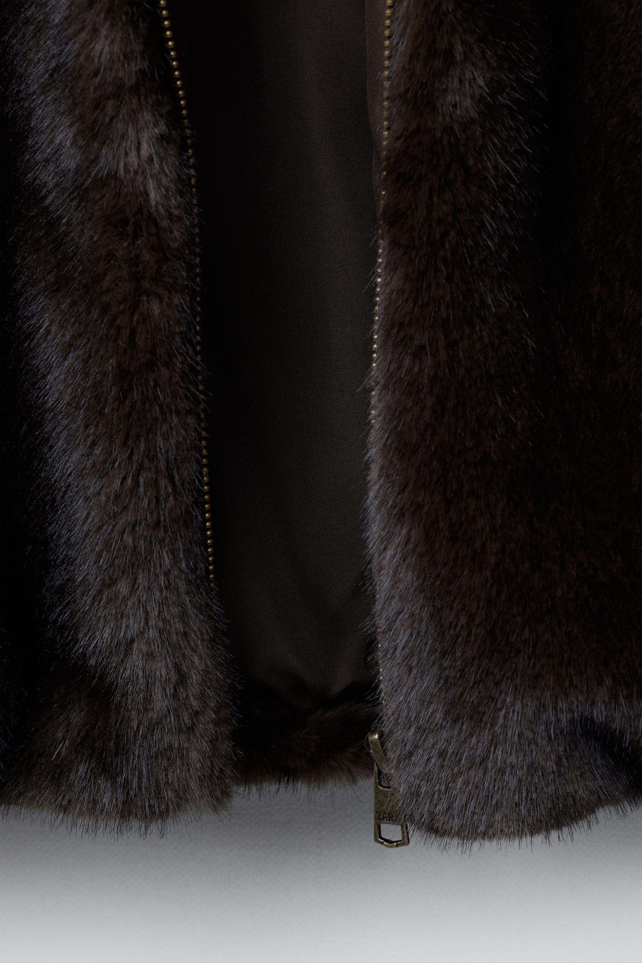 FAUX FUR BOMBER JACKET