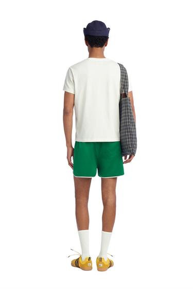 SLIM CROPPED FIT T-SHIRT - Oyster-white by Zara - Image 1
