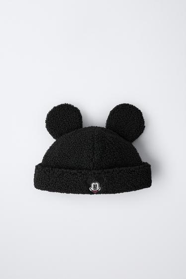 BONNET EN PEAU DE MOUTON BRODÉ MICKEY MOUSE © DISNEY - Noir de Zara - Image 2