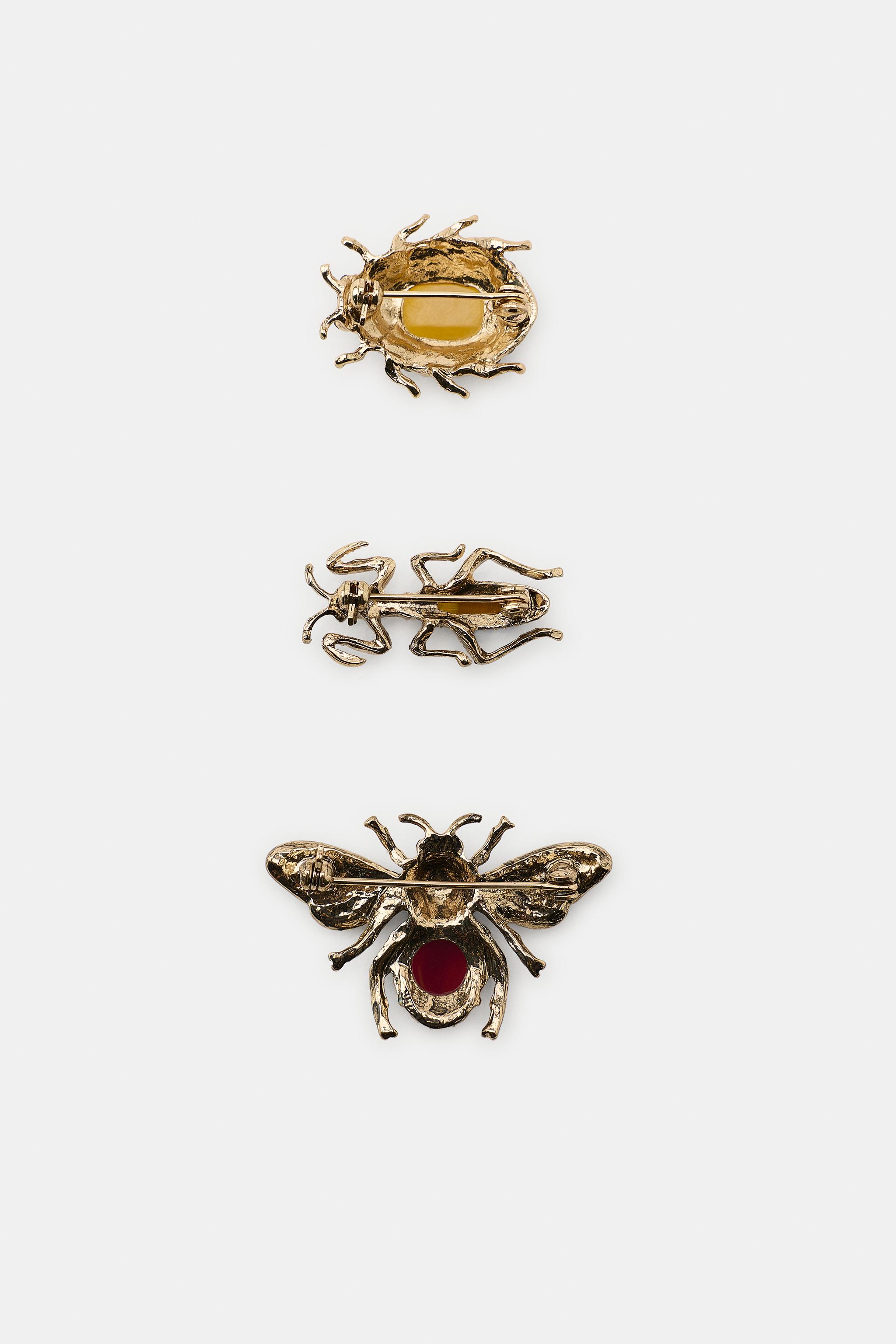 3-PACK OF INSECT BROOCHES