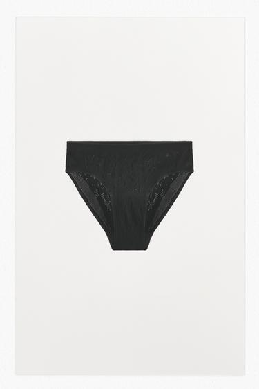 Zara SEAMLESS PANTIES - Black