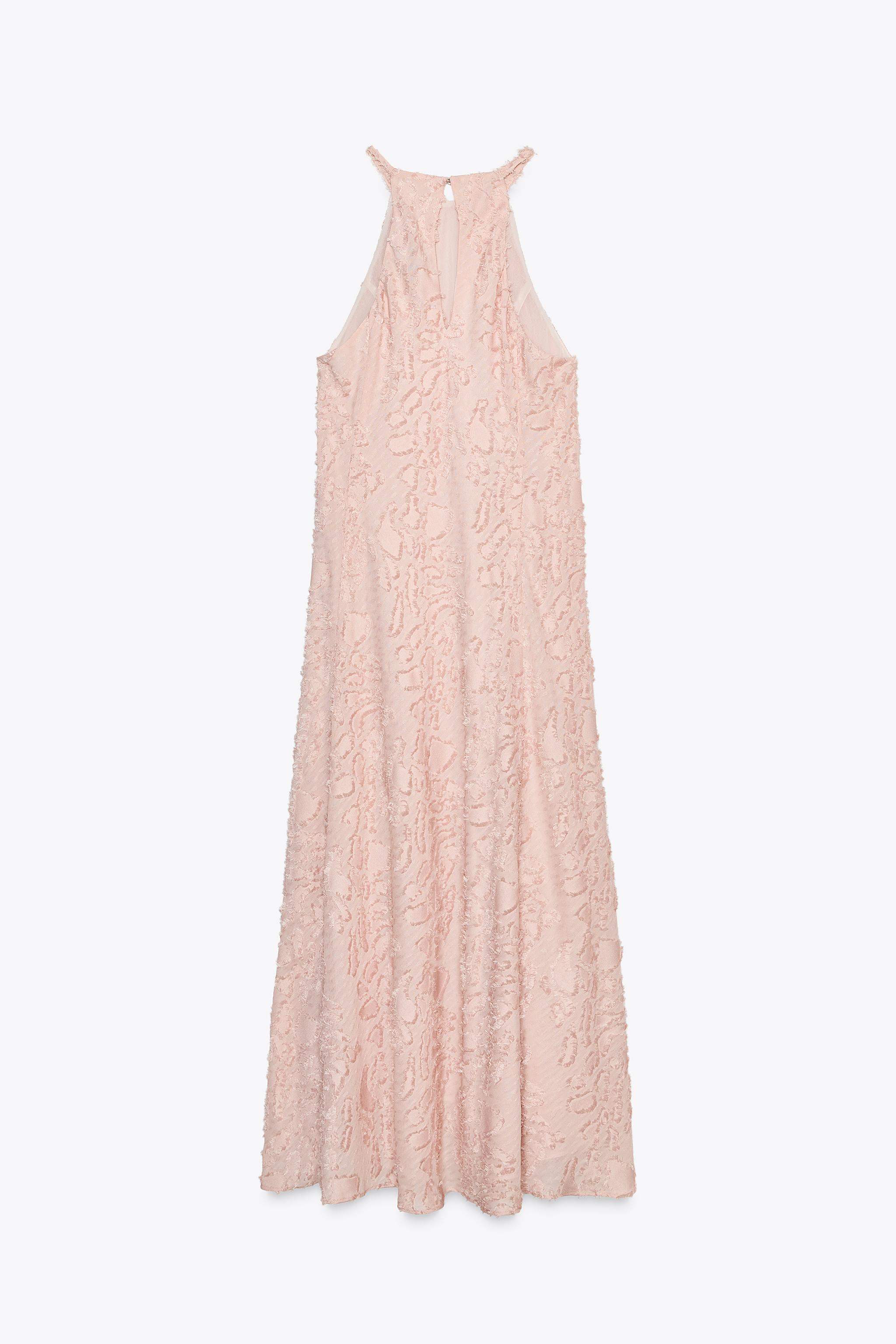 ホルターネック構造ワンピース - ピンクベージュ | ZARA Japan