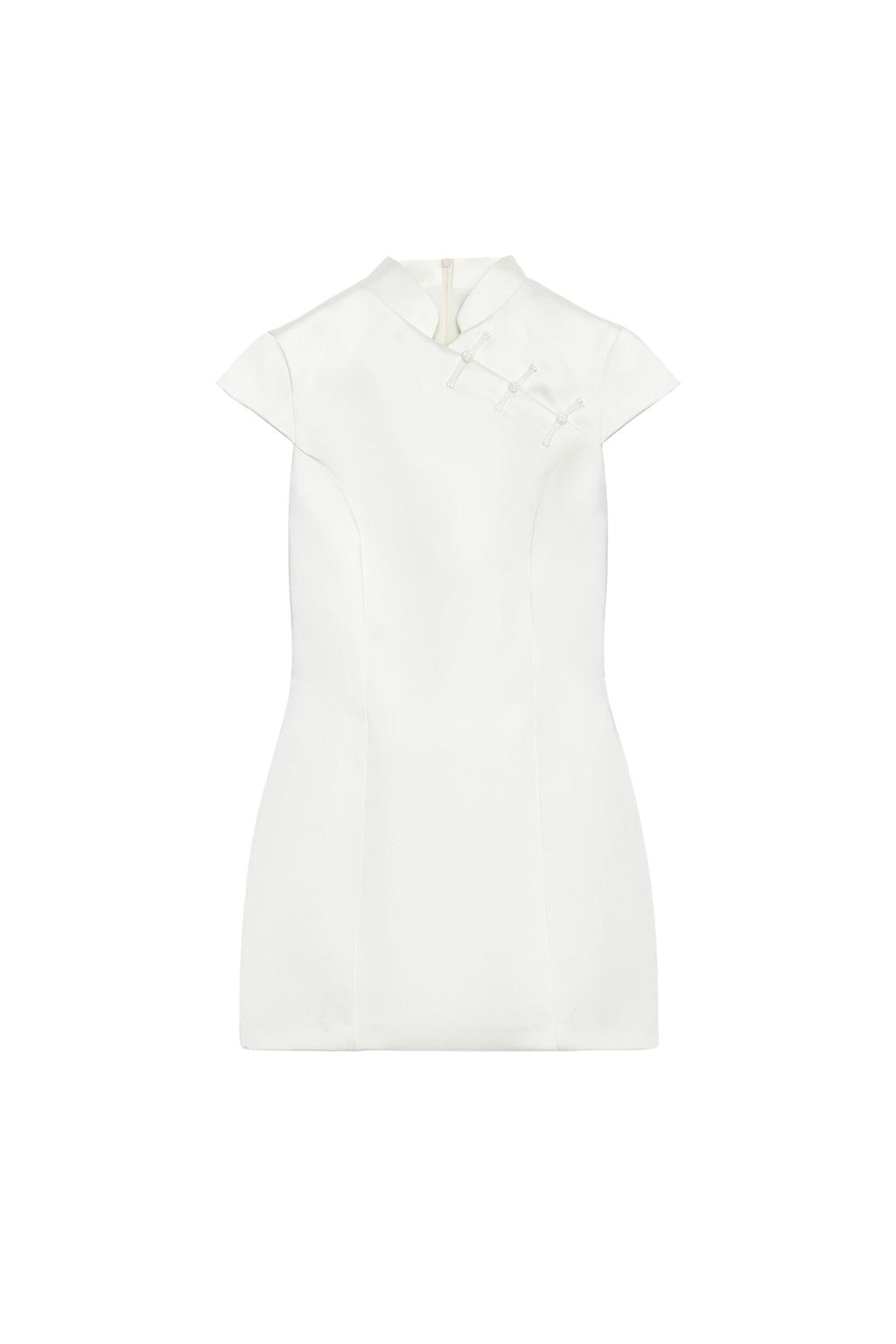 SATIN MINI DRESS WITH BUTTONS - image 3
