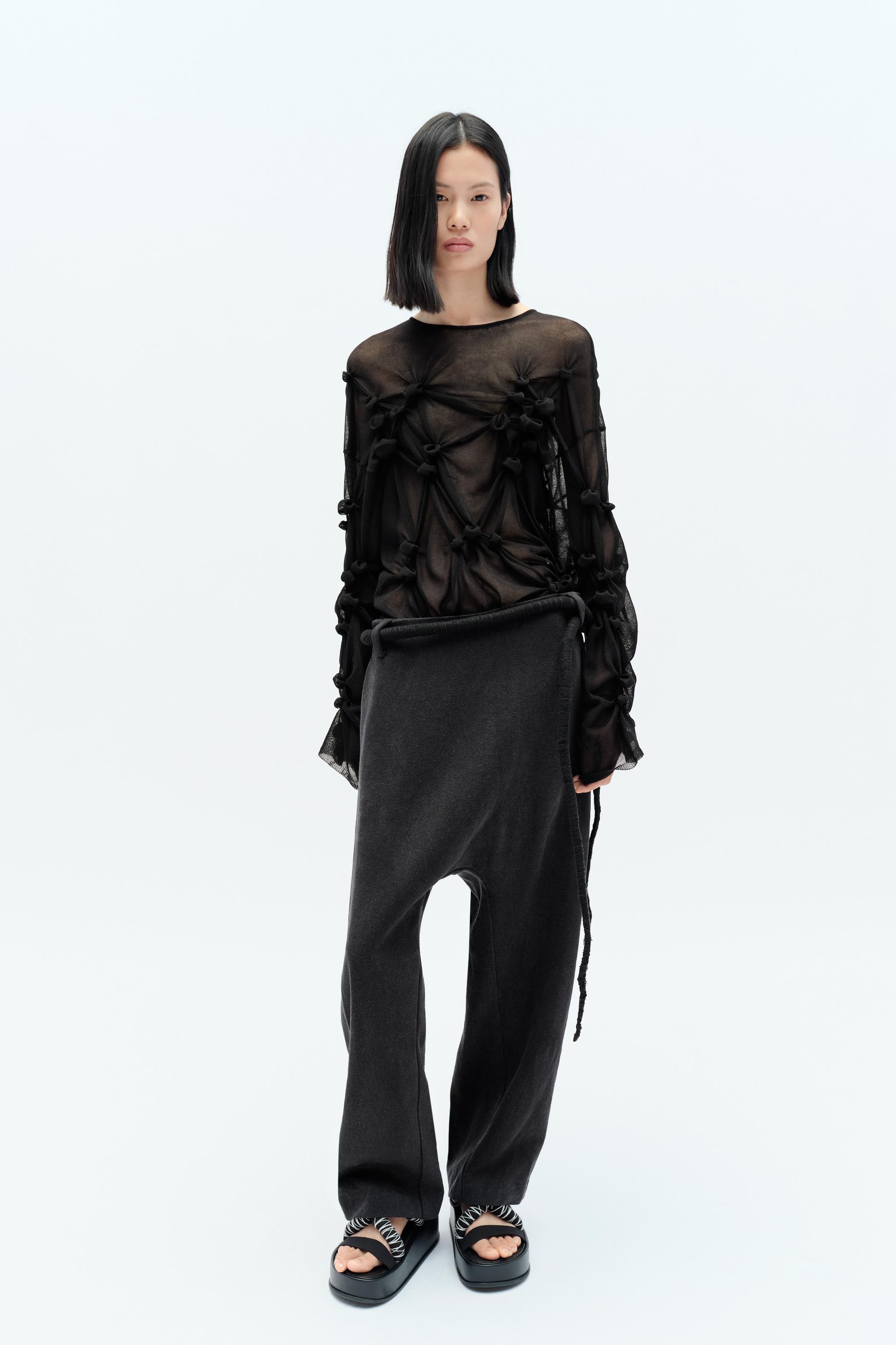 全国送料無料・イイ店 ノット ギャザーセーター X FANGLU LIN - ブラック | ZARA Japan その他