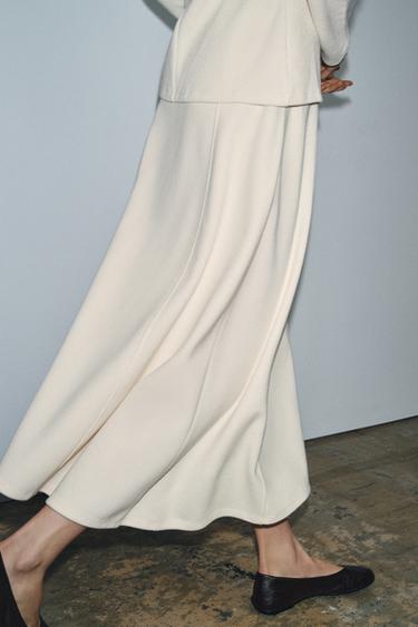 JUPE LONGUE DOUCE - Écru de Zara - Image 2