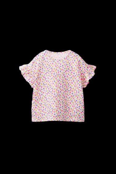 CAMISETA TEXTURA FLORES - Multicolor de Zara