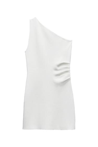 ASYMMETRIC BASIC KNIT DRESS