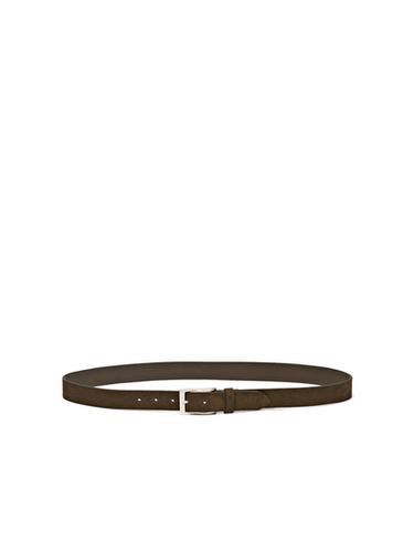 Zara Plush nappa leather belt - Khaki