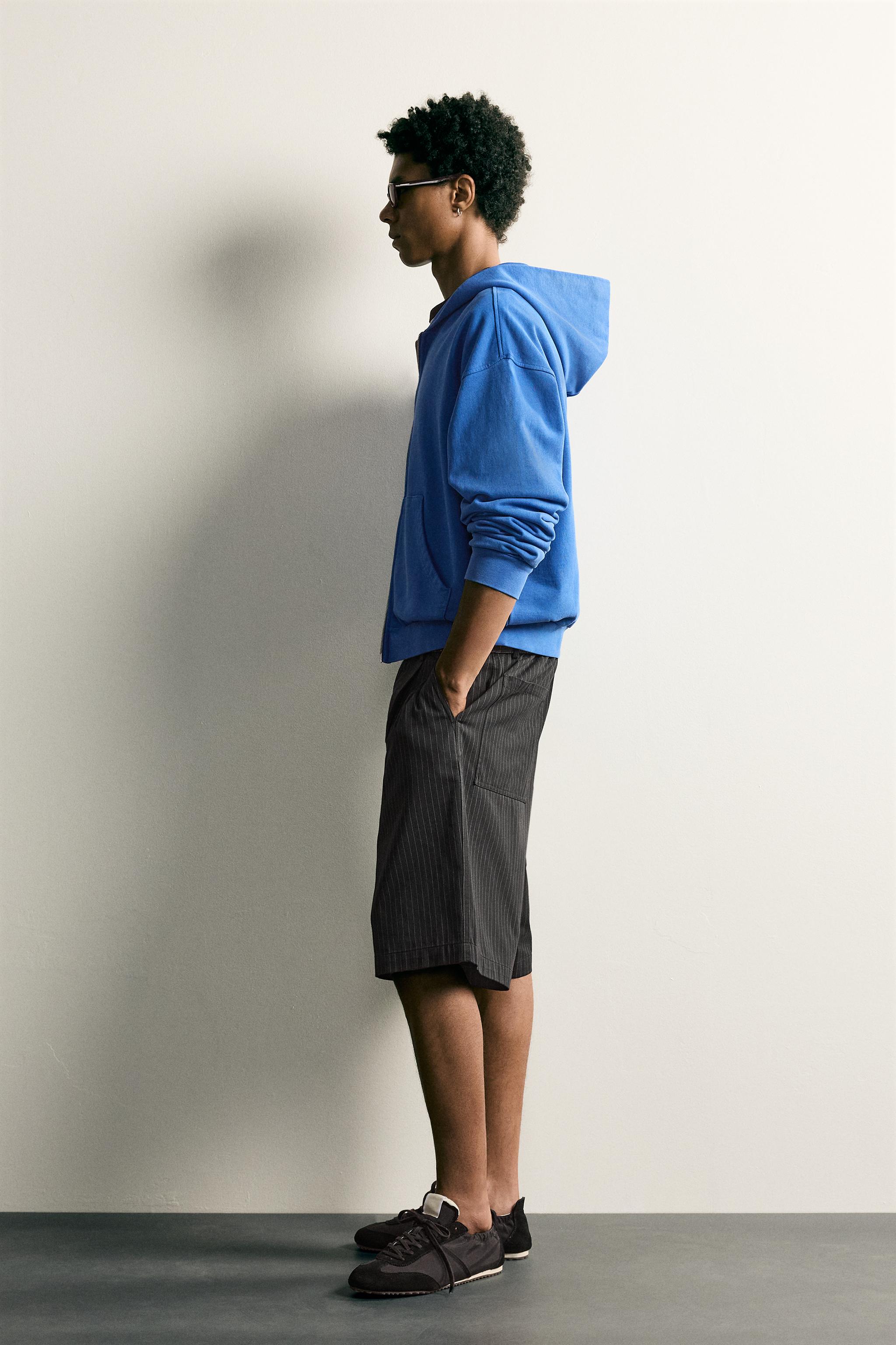 PINSTRIPE BAGGY FIT SHORTS