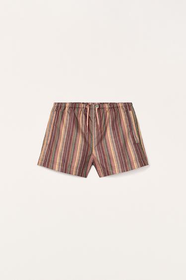 BADESHORTS MIT STREIFEN LIMITED EDITION - Gestreift von Zara