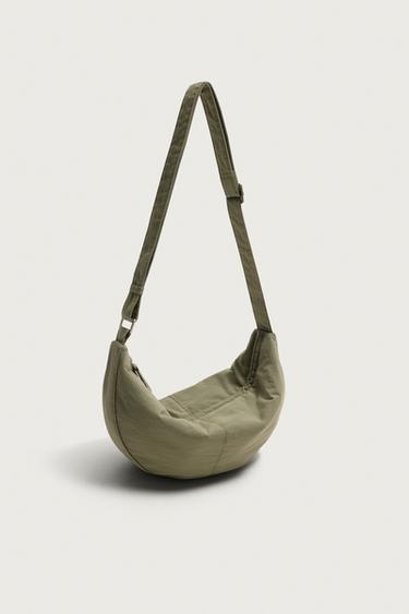 BOLSO HOMBRO NYLON - Verde Caqui de Zara