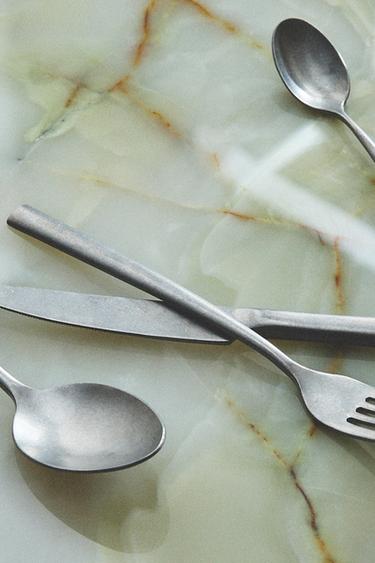 4-PIECE VINTAGE STEEL CUTLERY SET - Steel by Zara - Image 6